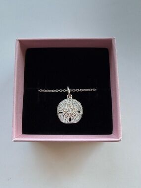 Ocean ShanOre 925 Sterling Silver Sand Dollar and Whale Tail Necklace Bundle